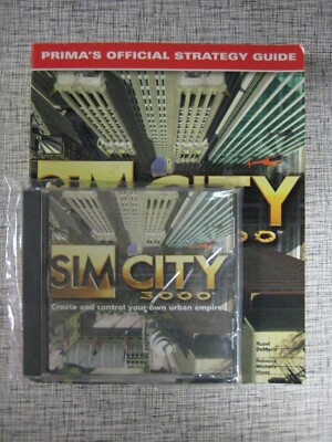 Simcity 3000 US Version PC CD Strategy Game with Prima Guide Book
