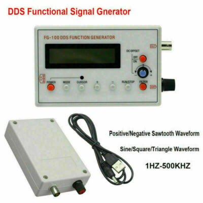 1HZ-500KHz DDS-Signalgenerator FG-100b Frequenz-Sinus-Rechteck-Dreieck-Welle XS