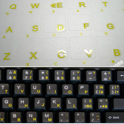 Adesivo Per Tastiera Russa MacBook Laptop Pc Computer Layout Di Lettera - Foto 7