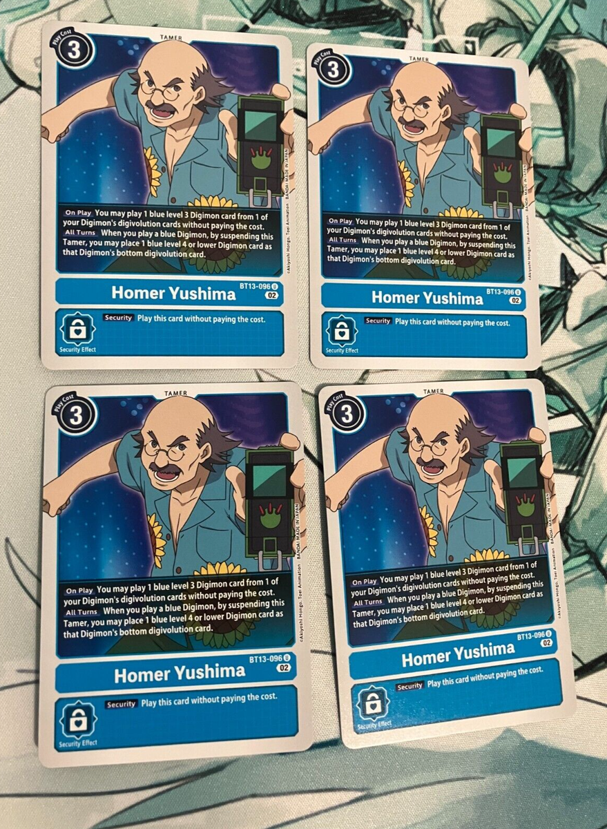 4x Homer Yushima BT13-096 U (Playset) Digimon CCG | Versus Royal