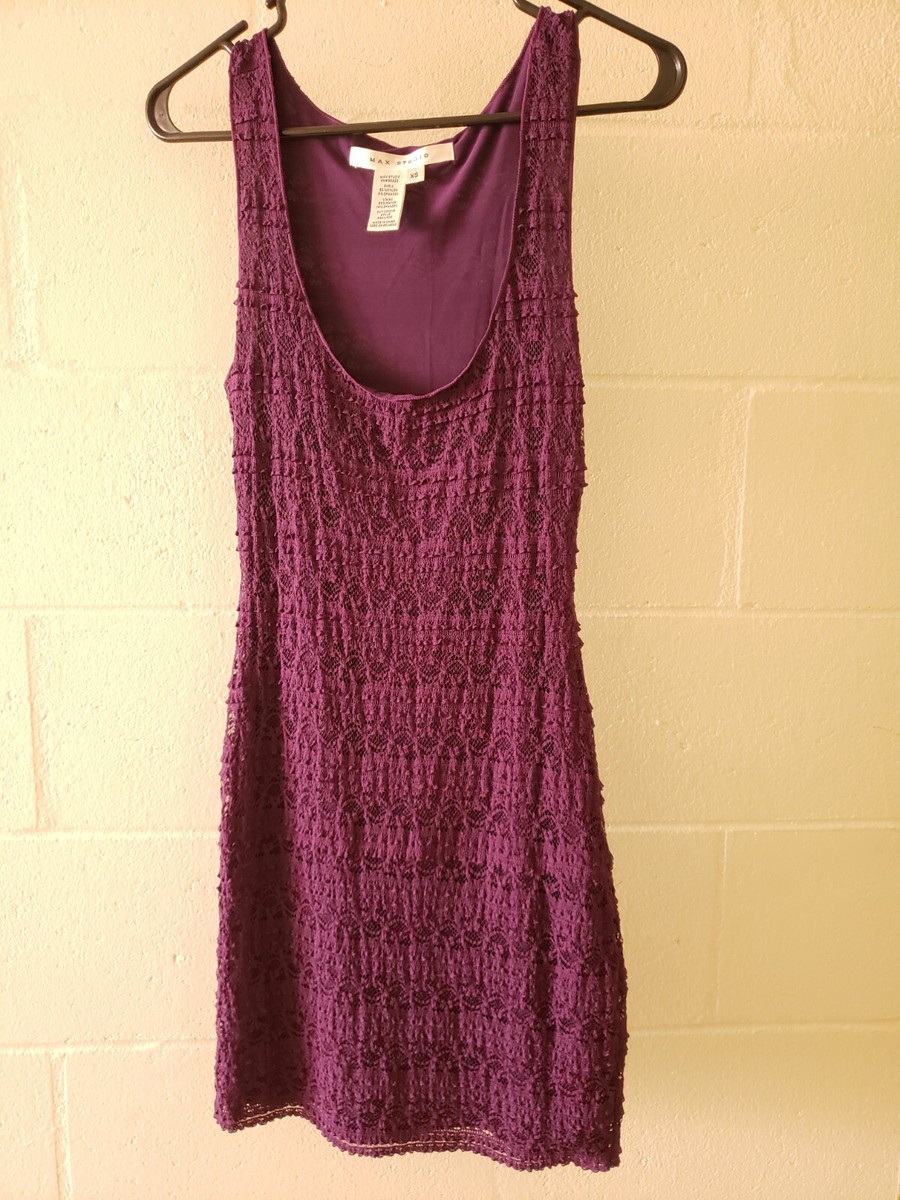 max studio purple dress MAX STUDIO Casual Purple Soft Summer Dress Womens Size L