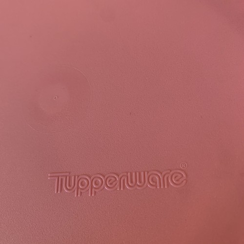 Joint de couvercle de remplacement rond Tupperware #2541D avec languette papillon ROSE EUC - Photo 4/4