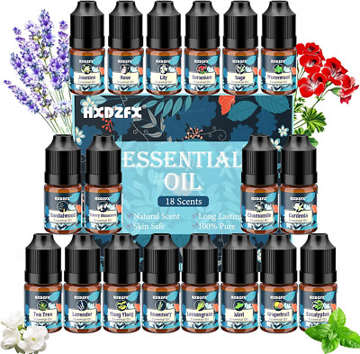 Ätherische Öle Set - 18 Aromatherapie Duftöl Öl, 100% Naturrein Essential Oils F