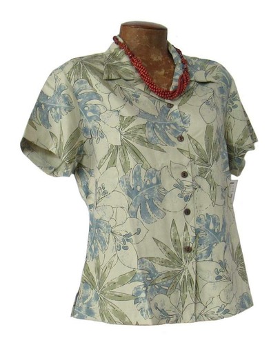 NEW Ladies Hilo Hattie 100% Silk Floral 