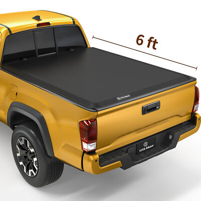 #ad #ad 6ft 72quot; Bed Soft Tri fold Tonneau Cover for 2005 2015 Toyota Tacoma Truck w Led $154.99