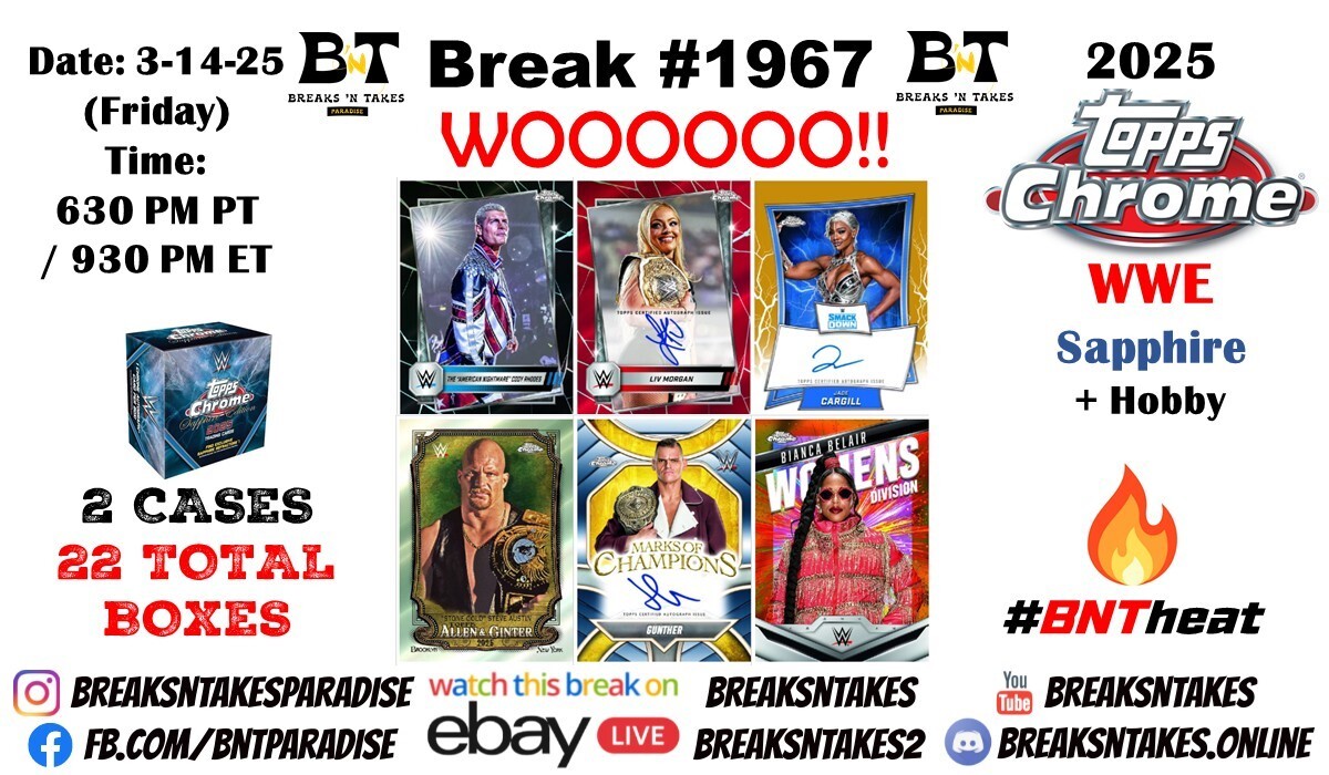 SOL RUCA 2025 Topps Chrome WWE Sapphire + Hobby 2 CASE Break #1967 | eBay