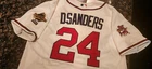Atlanta Braves #24 Deion Sanders cooperstown Limited Edition 2Patch sewn Jersey