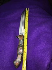 Fixed Blade knife hunting Chipaway Cutlery Rainbow Wood Handle Pakistan