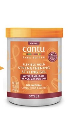 2x Cantu Sheabutter stärkendes Styling Gel mit jamaikanischem schwarzem Rizinusöl 524g