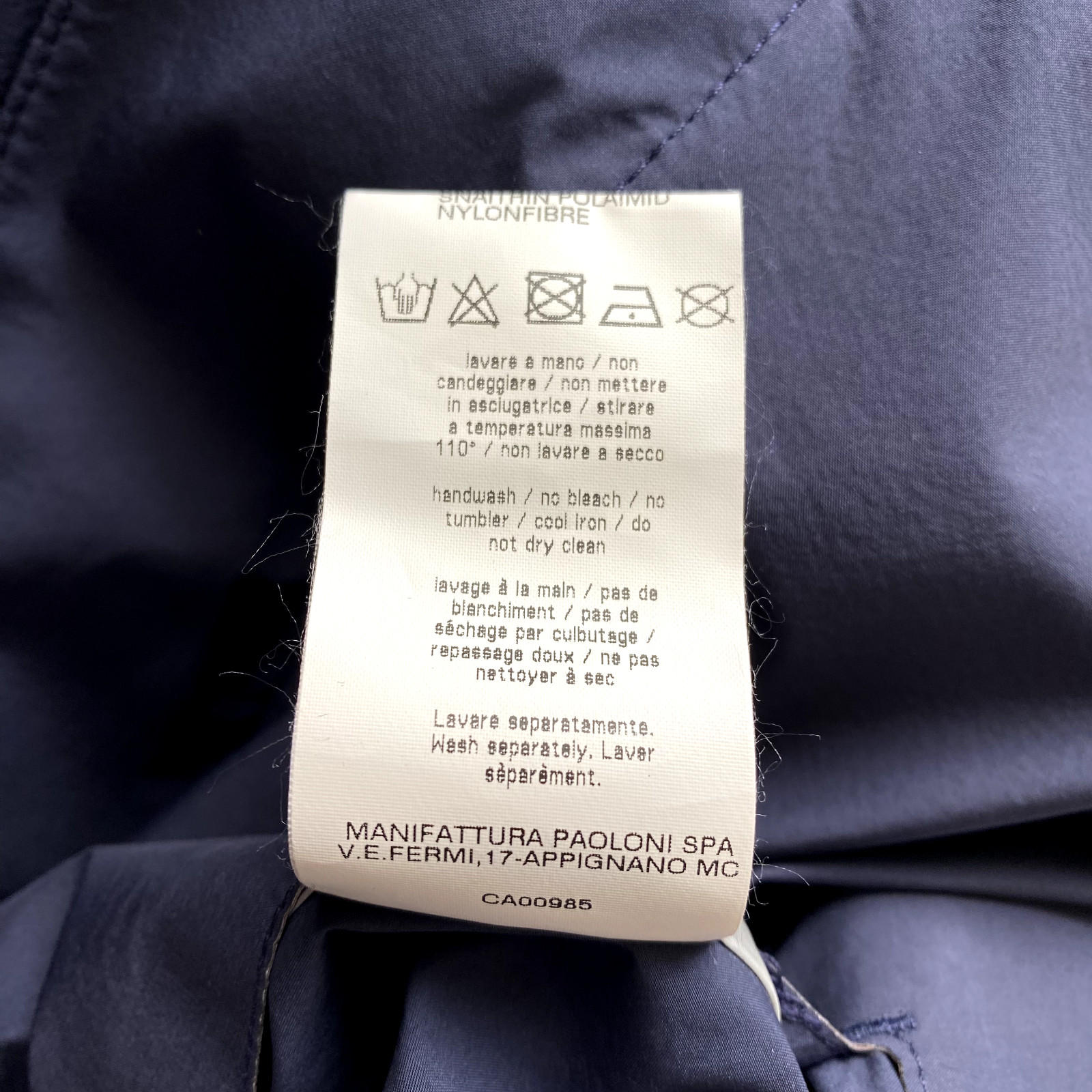 Montecore Raincoat Blue Collared Lightweight Butt… - image 16
