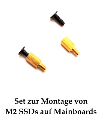 Abstandhalter & Schrauben für SSD M.2 NVMe Halterung Montage auf Mainboards
