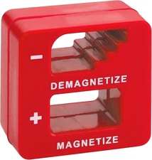Demagnetizer and Magnetizer - Red - for Screwdrivers Tips, and Bits