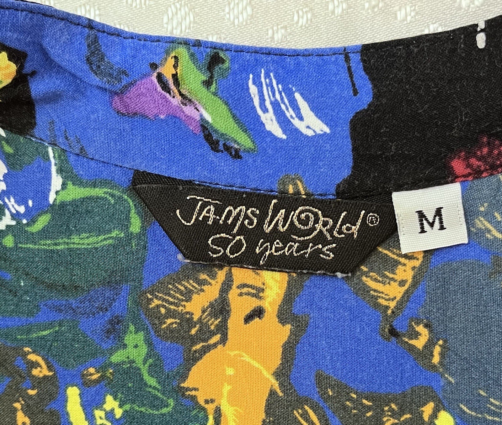 Jams World 50 Years Grand Fleur Button Front Blouse 3… Gem