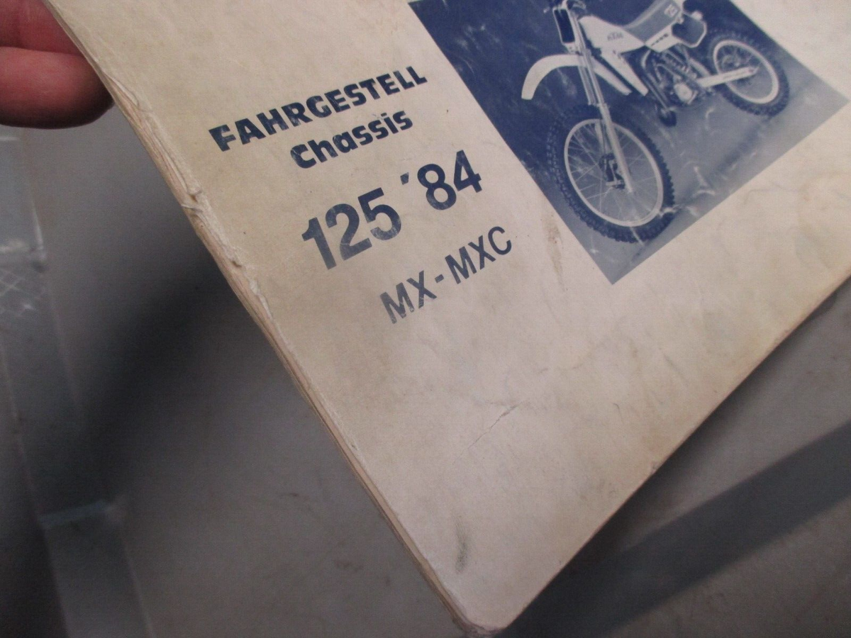 KTM Chassis Factory Spare Parts Manual 1984 125 MX MXC 202.21