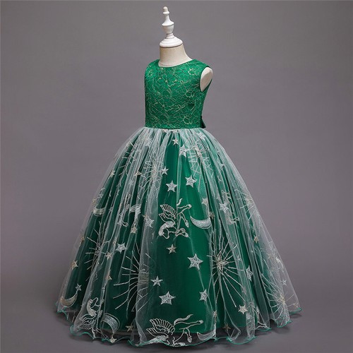 Wedding Party Flower Girls Long Dress Bridesmaid Pageant Christmas Evening Gown - Picture 99 of 228
