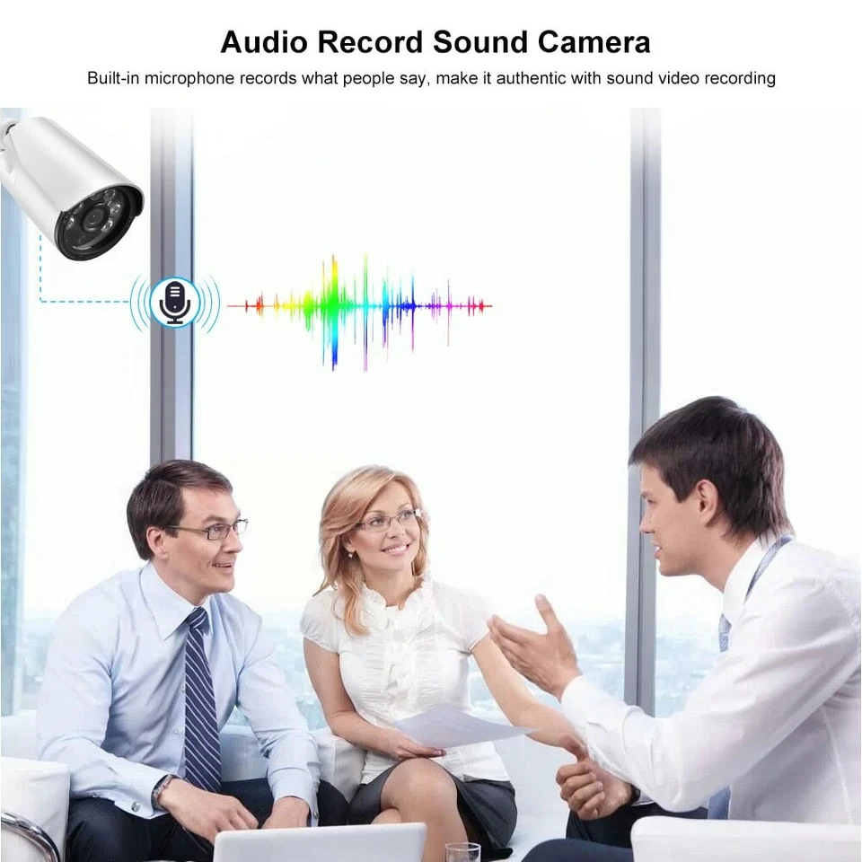 H.265+ IP Camera 4K 8MP Audio Metal Outdoor IP66 CCTV Camera Motion Detection - Image 2 of 4