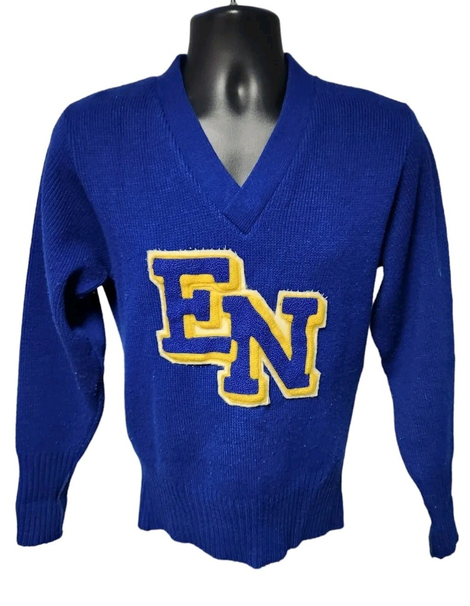 60’s“ EAST TENN” lettered cardigan Vtg 60s Blue O Tennessee American Inc Varsity Cardigan Ivy