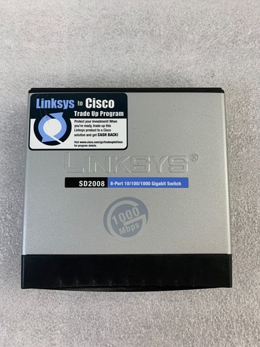 Cisco SD2008 v3.0 - 8-Ports 10/100/1000 Network Switch W/ ADAPTER FREE S/H - Picture 5 of 7