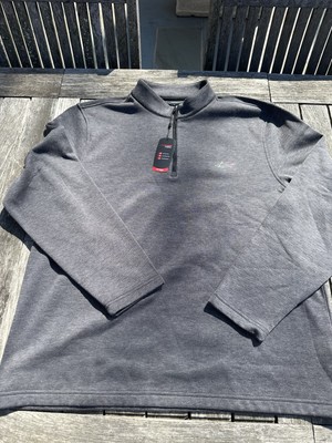 Greg Norman Men Sweater Jacket XL Gray Full Zip Soft Pockets EUC