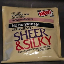 No Nonsense Sheer & Silky Control Top Pantyhose 130 Tan in Petite to Medium (A)