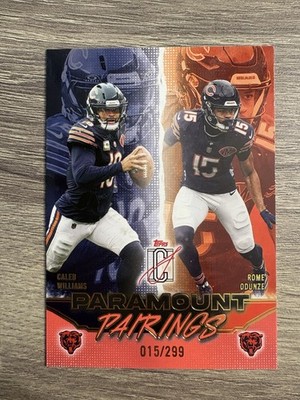 2025 Topps Signatures Caleb Williams Rome Odunze #PP-1 Paramount Pairings /299