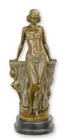 Eine Bronzeskulptur Einer äGyptischen TäNzerin Replikat Retro Design Dekoration