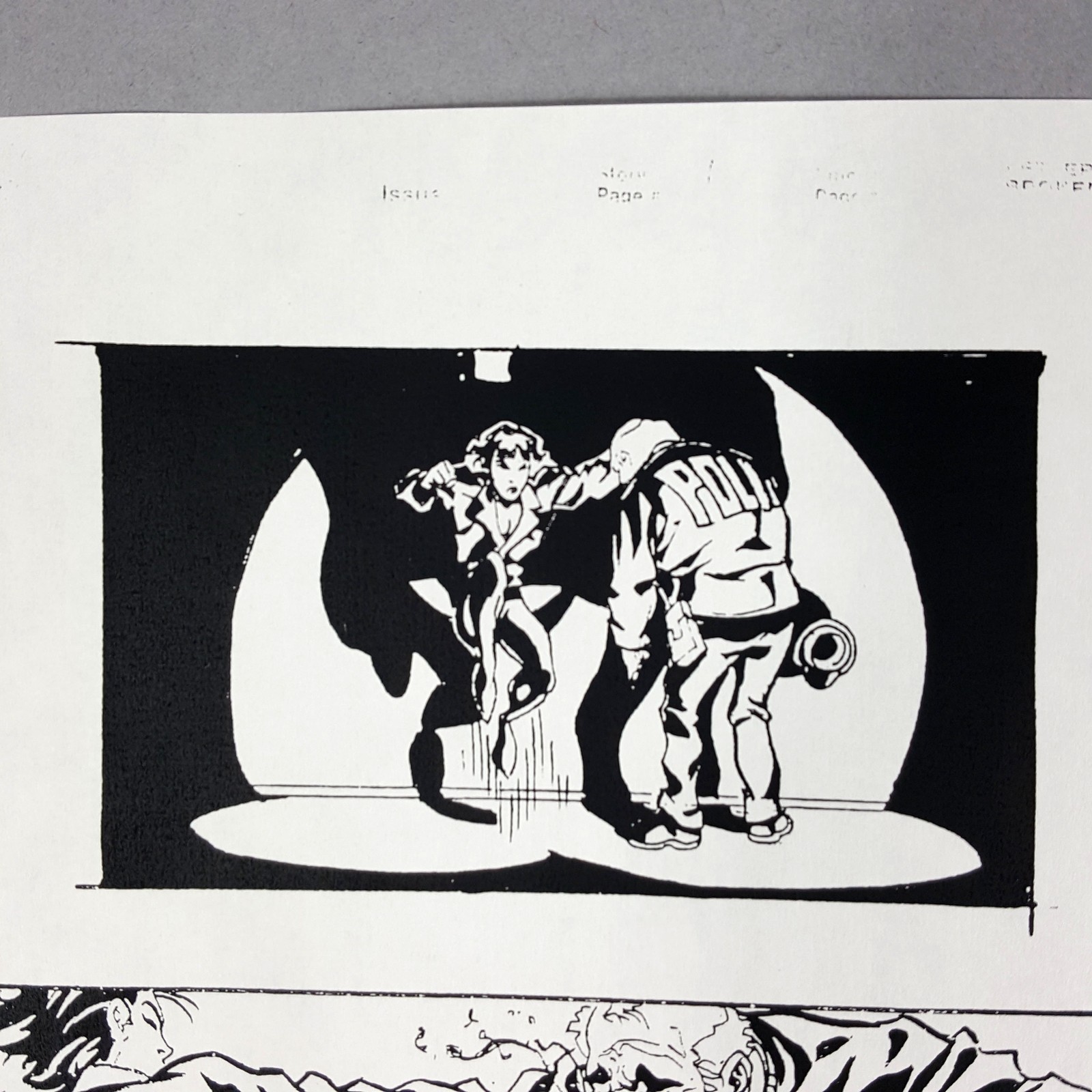 Image 3 of The Matrix Production Used Storyboard Trinity Chase 9 Movie Prop