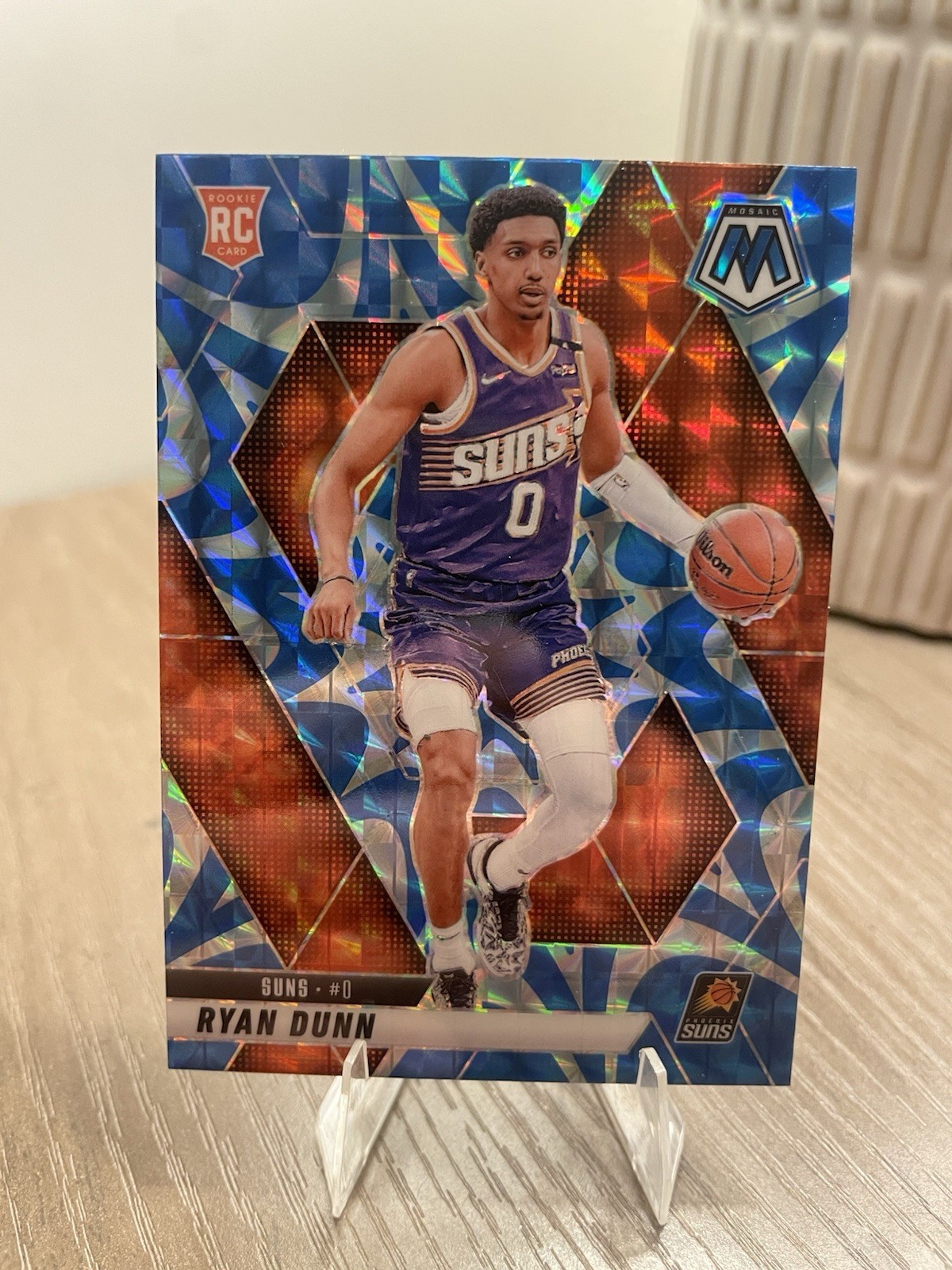 2024-25 Panini Mosaic - Rookies Ryan Dunn #233 Reactive Blue Mosaic Prizm (RC)