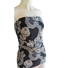 Womens Top Y2K Strapless Floral Corset L Coquette Romantic Whimsygoth USA Corset