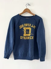 Vintage 60s Raglan Sleeve Flock Print Mascot Faded Distressed Sweatshirt S