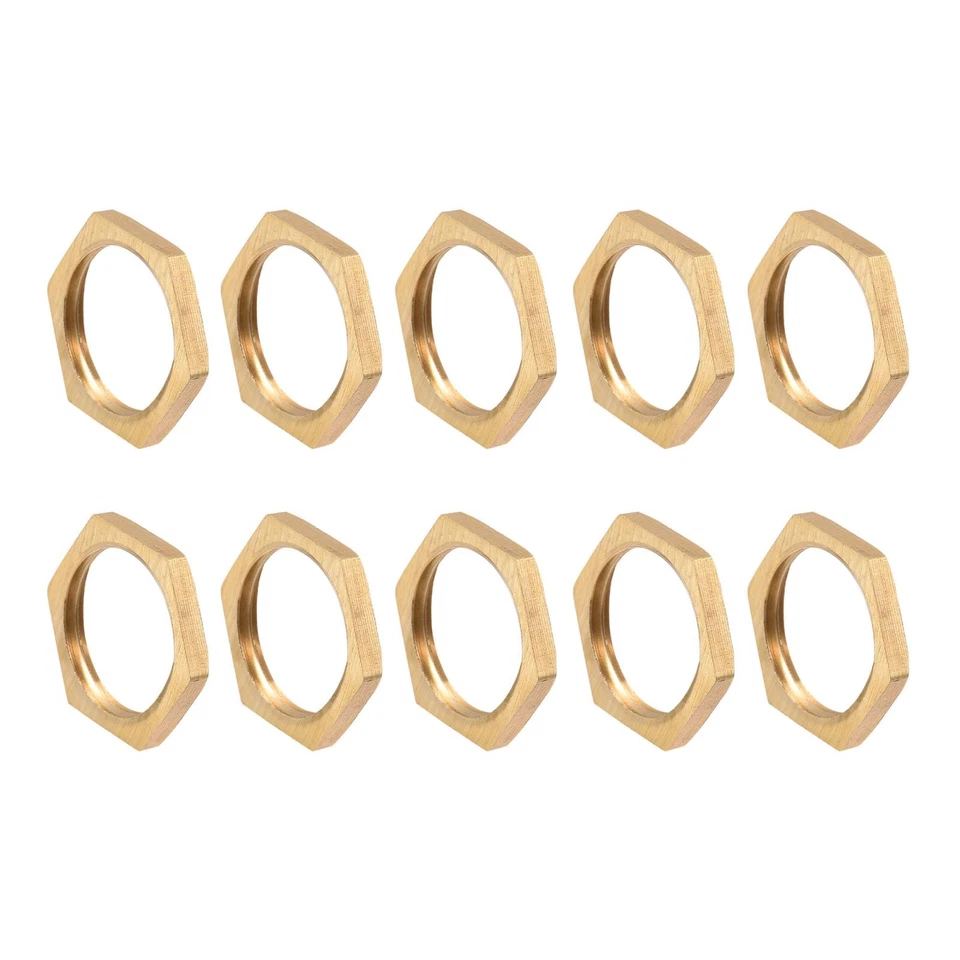 G1/2 Kontermutter, Sechskant Messing Innengewinde Kontermutter für Sanitär 10 Stück