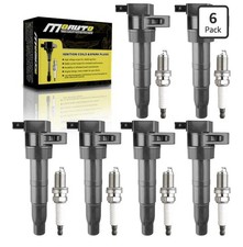 Set of 6 Ignition Coils Pack UF546 27301-3C000 6 PCS Iridium Spark Plugs