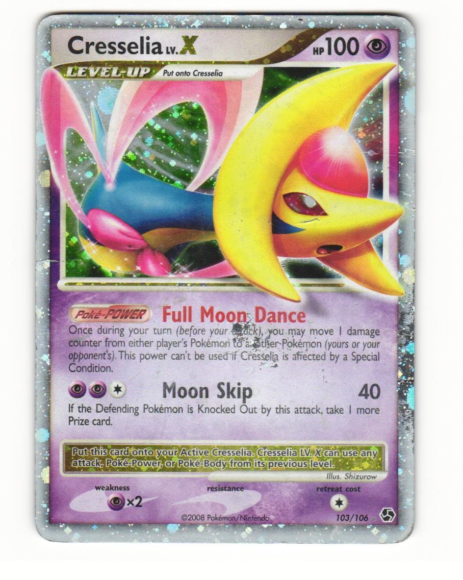 Cresselia LV.X 103/106 2008 Great Encounters Pokemon Card DMG
