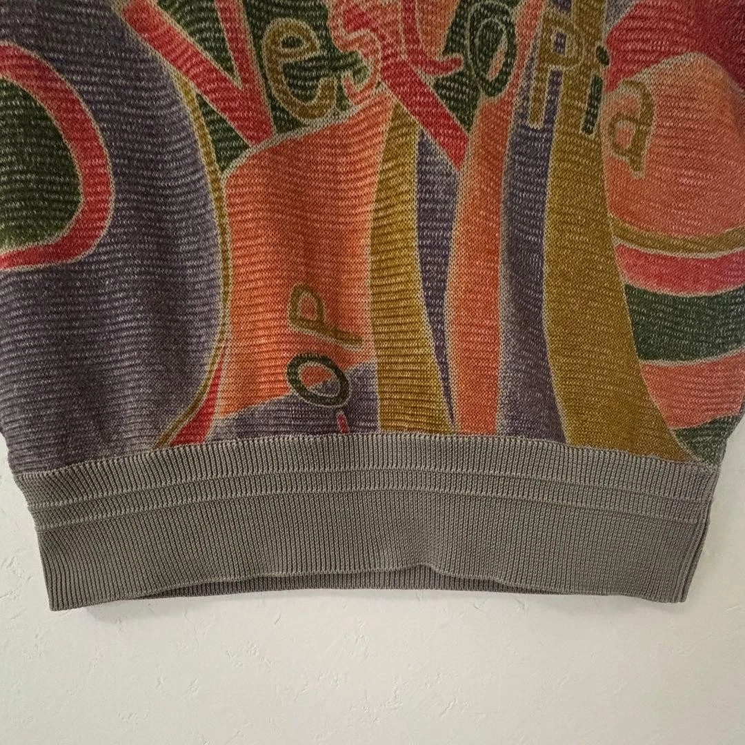 90s Vintage VESTOPIA Summer Knit Retro Art Pattern Size M image 4
