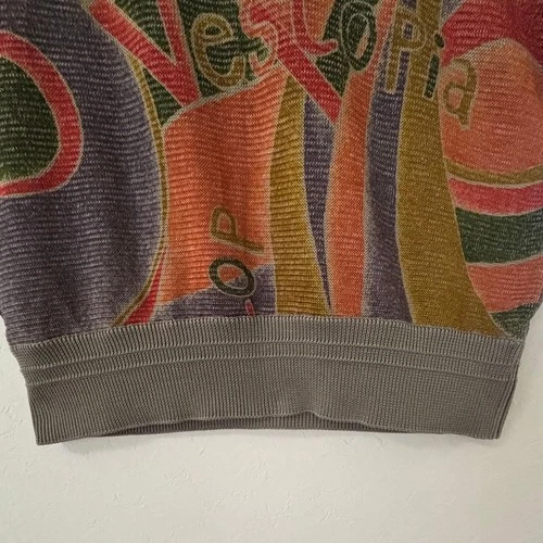 90s Vintage VESTOPIA Summer Knit Retro Art Pattern Size M image 4