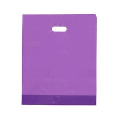 SSWBasics Plastic Merchandise Bags with Handles - Lightweight Purple Plastic