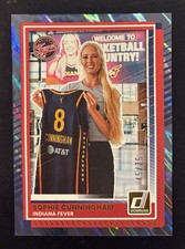 2025 Donruss WNBA Sophie Cunningham #24 Light Blue Lava Holo SSP /75 NM Fever