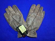Thinsulate Insulation Men  s Medium Brown Faux Leather Gloves Cotton Lining NWT