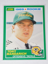 1989 SCORE FOOTBALL TONY MANDARICH ROOKIE CARD #269. rookie card picture