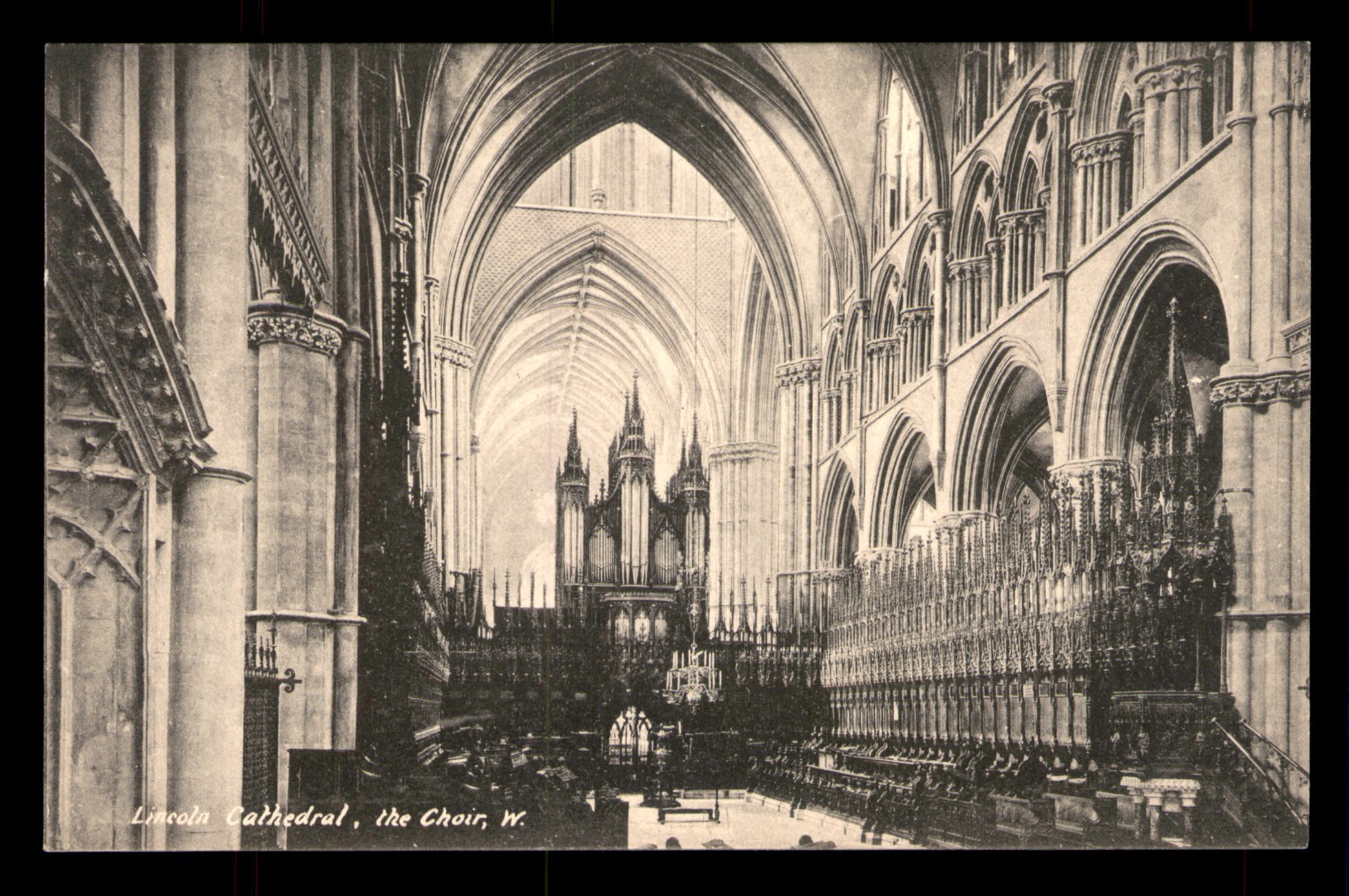 Lincoln Cathedral The Choir England Church Inside View UNP Postcard