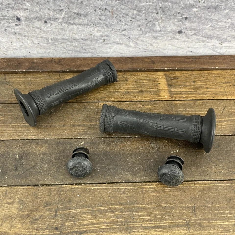 Vintage Redline BMX Grips 90s Original End Plugs Pair Bicycle Parts Very Worn - Image 3 of 4