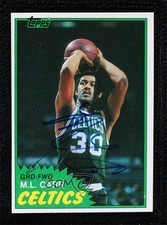 BAS 1981-82 Topps ML Carr #72 Beckett Auth Sticker Auto