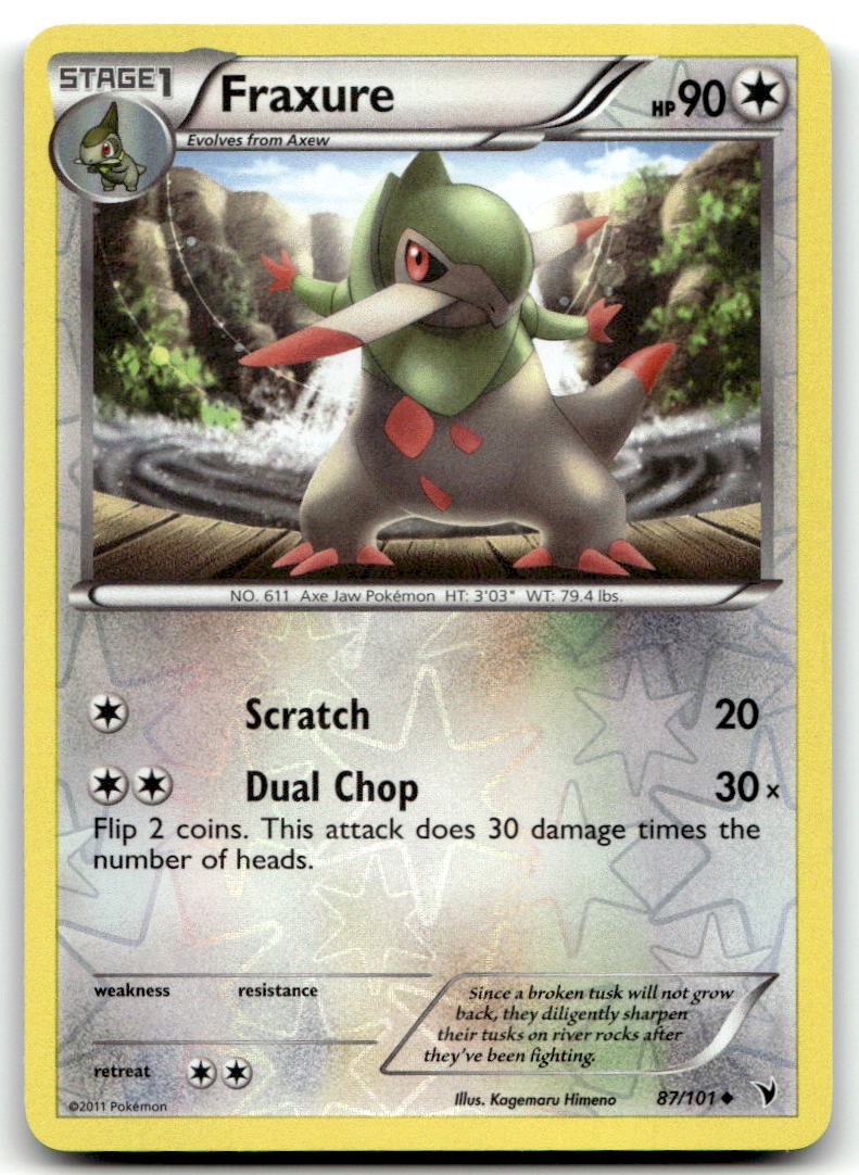 EXC-NM Reverse Holo Fraxure #87/101 (Noble Victories)