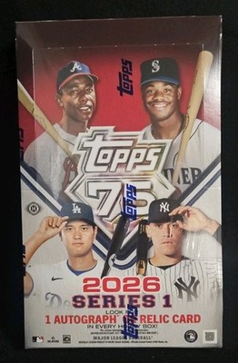 1) 2026 Topps 75 MLB Baseball Series 1 Factory Sealed Hobby Box