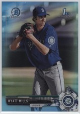 2017 Wyatt Mills Bowman Chrome 1st Sky Blue Refractor RC /399 #BDC-14 (H3142)