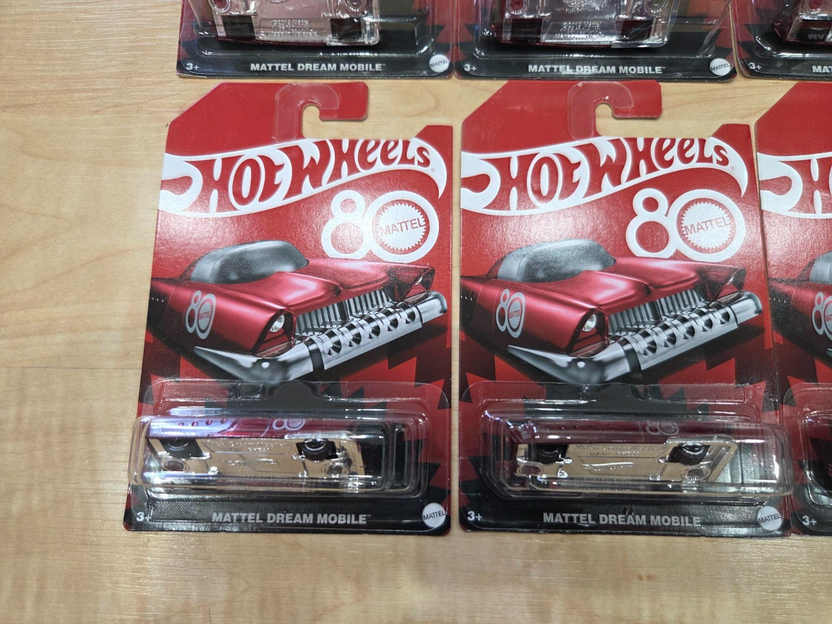 Hot Wheels 2025 Mattel Dream Mobile 80th Anniversary Red Card Lot