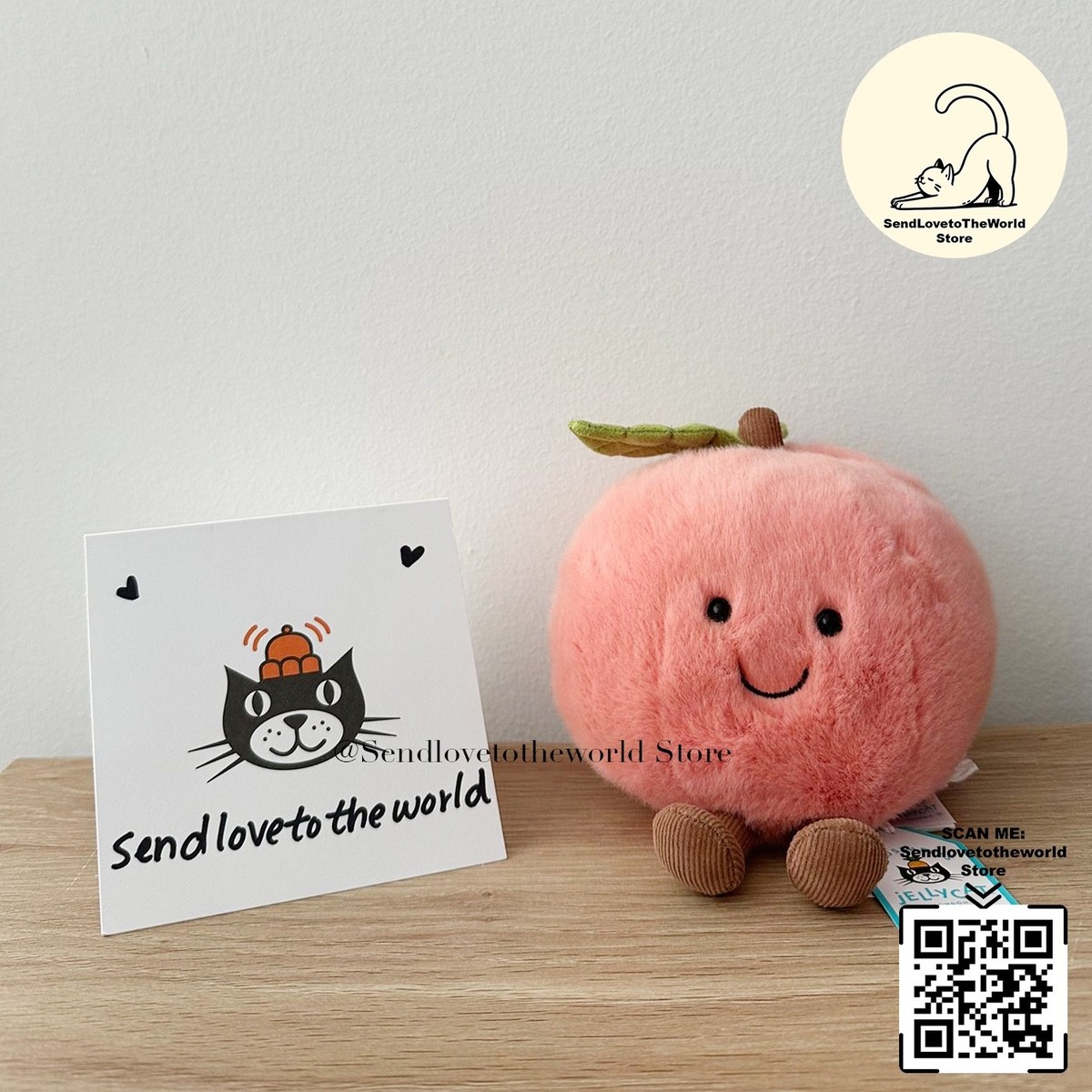 AUTHENTIC‼️Jellycat Amuseables Peach Plush Toy - Ship Same Day | eBay