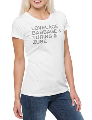 Lovelace & Babbage & Turing & Zuse Damen T-Shirt The Thrilling Ada Adventures Of