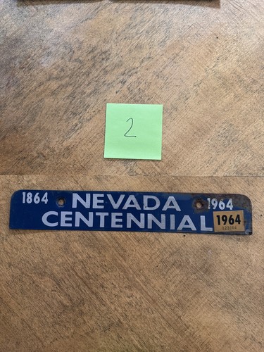 1864 - 1964 Nevada CENTENNIAL License Plate Topper Tag