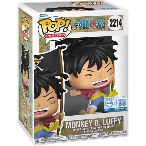Funko Pop! One Piece Monkey D. Luffy with Flag #2214 - EE Exclusive *PRESALE*